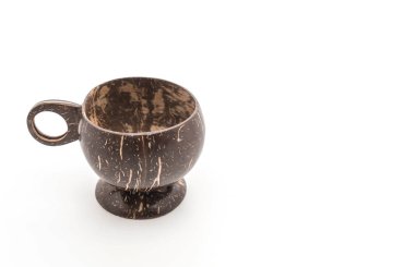 Hindistan cevizi kabuğu Kupası Ahşap Saplı