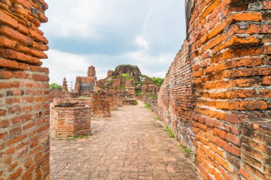 Güzel eski mimari tarihi Ayutthaya Tayland