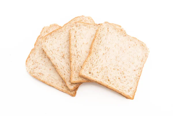 Whole wheat bread on white — Stock Photo, Image