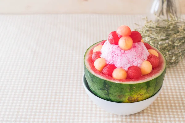 Postre de sandía bingsu — Foto de Stock