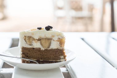 Banoffee pasta plaka üzerinde