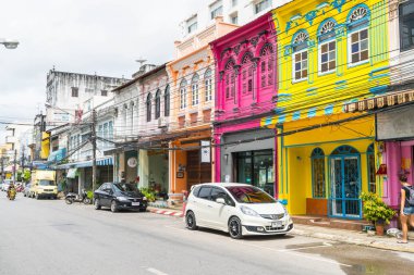 Phuket, Tayland -Ekim 30, 2016, Phuket town, Tayland: Phuket ol
