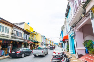 Phuket, Tayland -Ekim 30, 2016, Phuket town, Tayland: Phuket ol