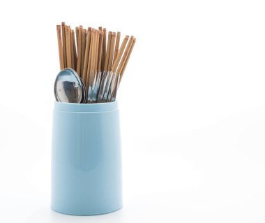 Çatal tutucu chopsticks, kaşık ve çatal