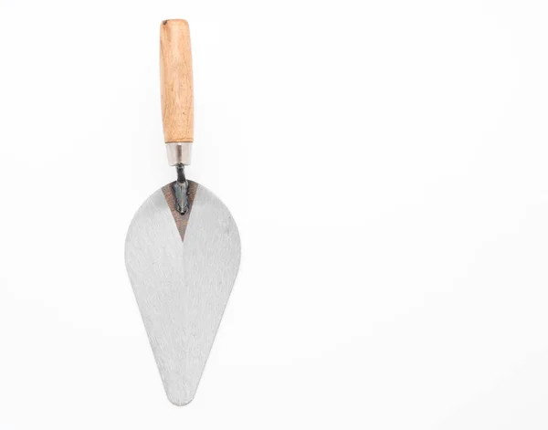 Trowel the mortar on white — Stock Photo, Image