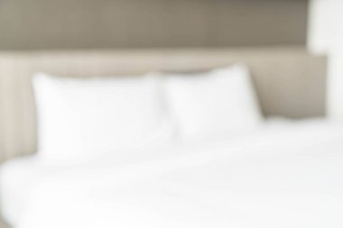 Arka plan için soyut bulanık yatak odası iç mimarisi 