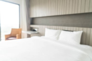 Arka plan için soyut bulanık yatak odası iç mimarisi 