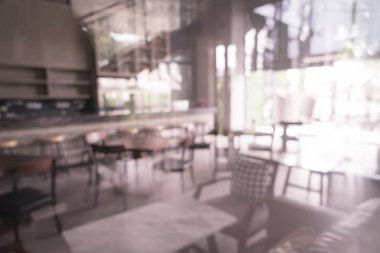 Bulanık kahve dükkanı ya da kafe restoranı