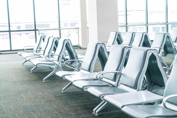 Empty airport terminal waiting area — Stock Photo, Image