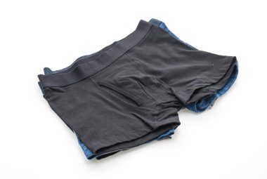 Beyaz arka plan üzerinde erkek iç giyim