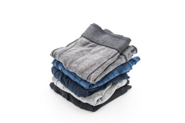 Beyaz arka plan üzerinde erkek iç giyim