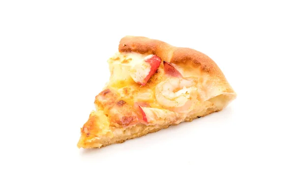 Hawaiano frutti di mare pizza isolato su sfondo bianco — Foto Stock