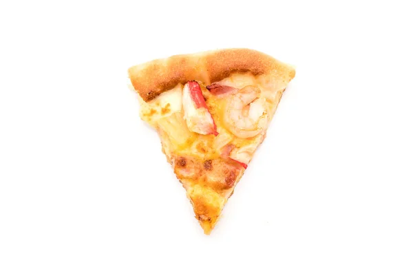 Гавайська морепродуктами піцу ізольовані на білому тлі — стокове фото