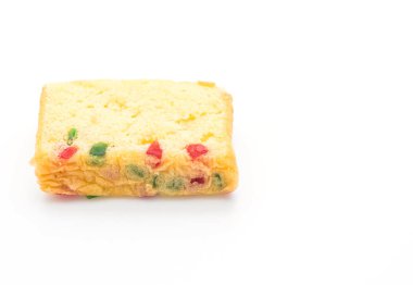 meyveli kek ahşap plaka üzerinde