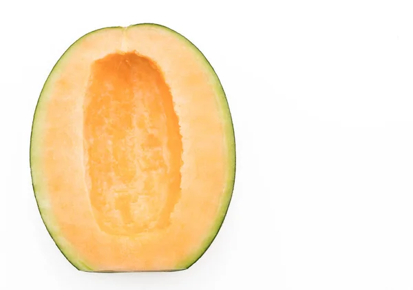 Cantaloupe Melone auf weiß — Stockfoto