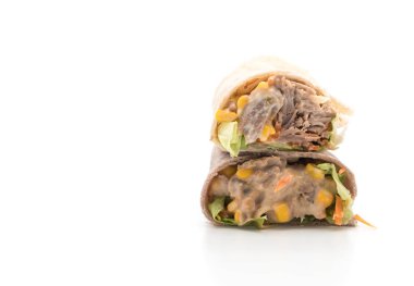 ton balıklı Mısır salata ile salata rulo sarma