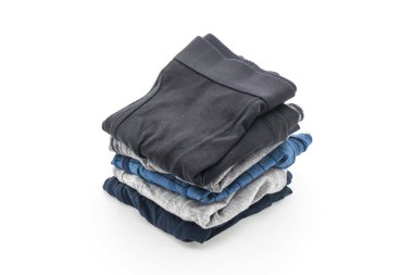 Beyaz arka plan üzerinde erkek iç giyim