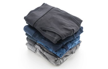 Beyaz arka plan üzerinde erkek iç giyim