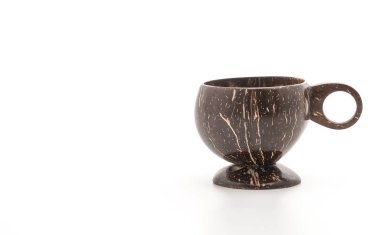 Hindistan cevizi kabuğu Kupası Ahşap Saplı