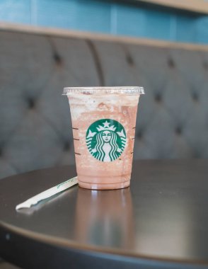 Bangkok Tayland, 10 Temmuz 2016: Buzlu çikolata frappuchino St