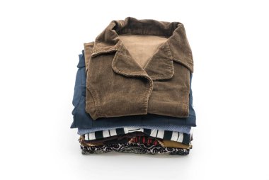 giyim üzerine beyaz yığınları 