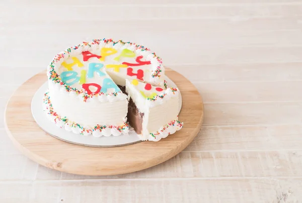 happy birthday cake on table