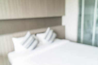 Arka plan için soyut bulanık yatak odası iç mimarisi 