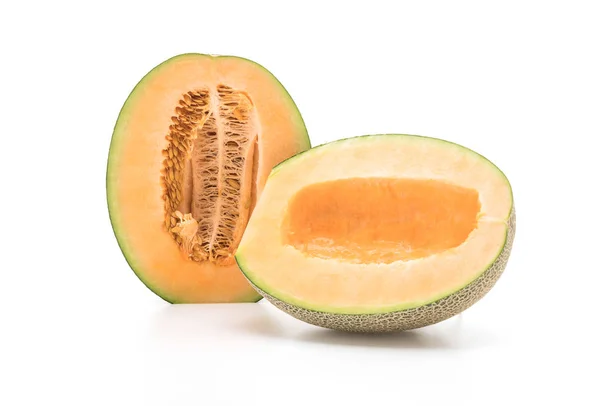 Cantaloupe Melone auf weiß — Stockfoto