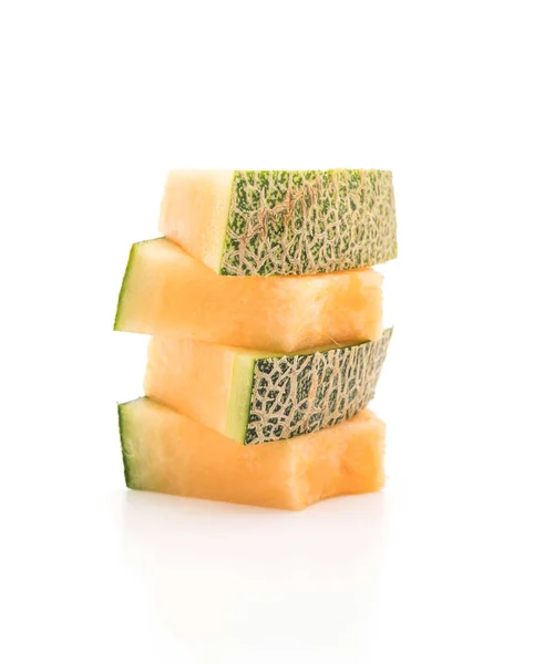 Cantaloupe Melone auf weiß — Stockfoto