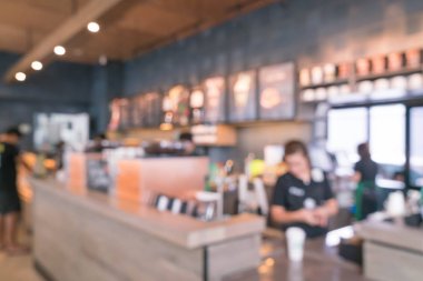 Kahve dükkanında soyut bulanıklık