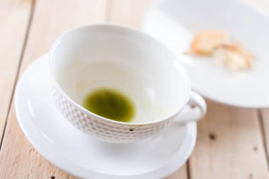 matcha latte boş bardak