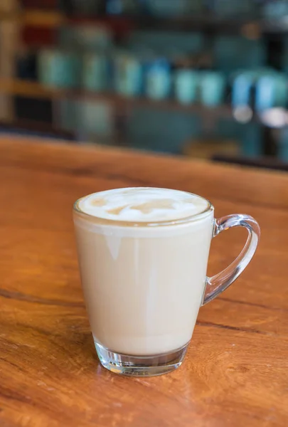 Varm latte kaffe kopp — Stockfoto