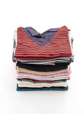 giyim üzerine beyaz yığınları 