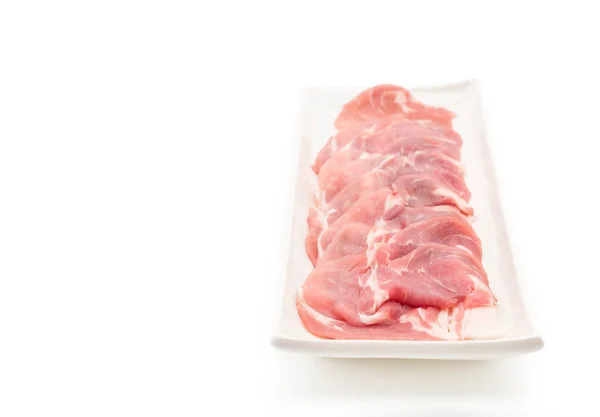 Carne di maiale fresca affettata — Foto Stock