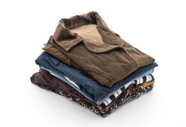 giyim üzerine beyaz yığınları 