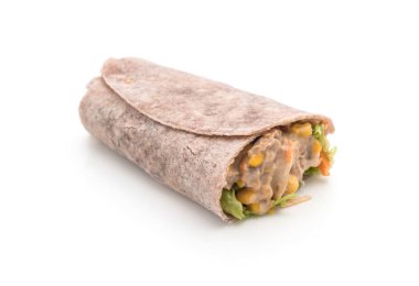 ton balıklı Mısır salata ile salata rulo sarma