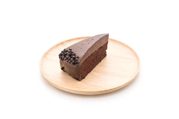 Κέικ σοκολάτας σε λευκό — Φωτογραφία Αρχείου