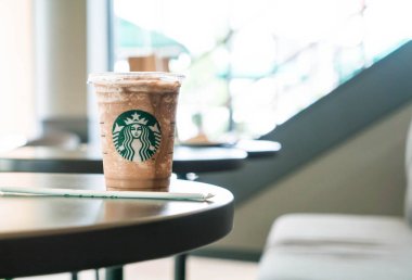 Bangkok Tayland, 10 Temmuz 2016: Buzlu çikolata frappuchino St