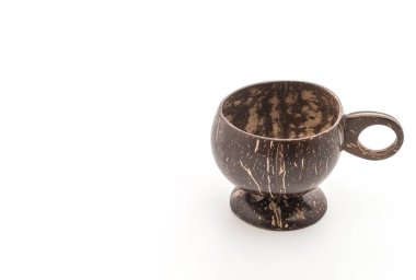 Hindistan cevizi kabuğu Kupası Ahşap Saplı