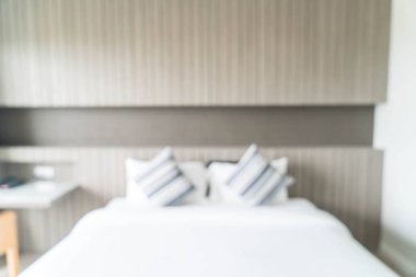 Arka plan için soyut bulanık yatak odası iç mimarisi 