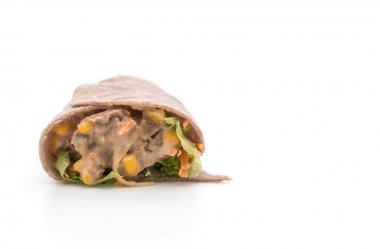 ton balıklı Mısır salata ile salata rulo sarma