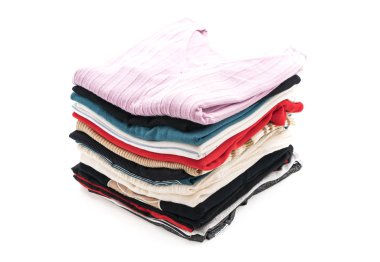 giyim üzerine beyaz yığınları 