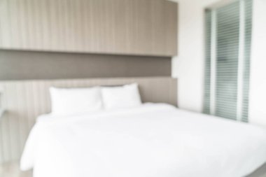 Arka plan için soyut bulanık yatak odası iç mimarisi 