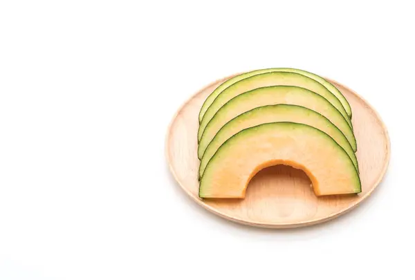 Cantaloupe Melone auf weiß — Stockfoto