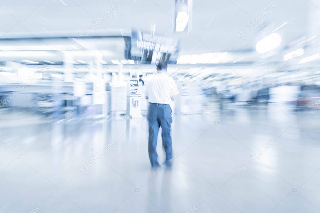 abstract blur in airport 