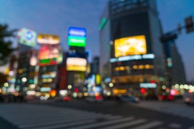 Yaya geçidi Shibuya kasaba, kalabalık insanlar bulanıklık