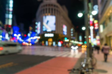 Yaya geçidi Shibuya kasaba, kalabalık insanlar bulanıklık