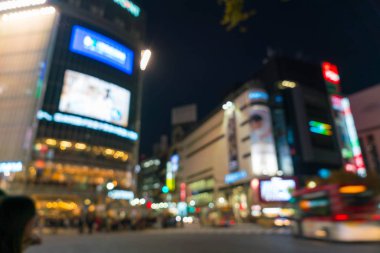 Yaya geçidi Shibuya kasaba, kalabalık insanlar bulanıklık