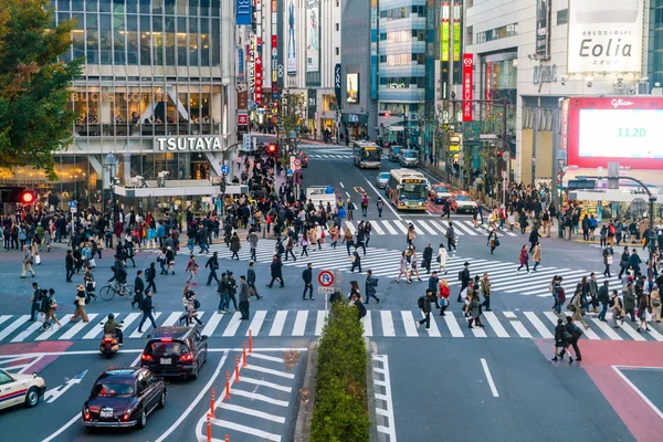 Токіо, Японія, 17 листопада 2016: Shibuya перетину з міста вулиці з — стокове фото