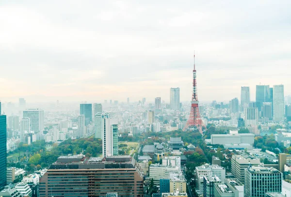 De skyline van de stad van Tokyo in de schemering — Stockfoto